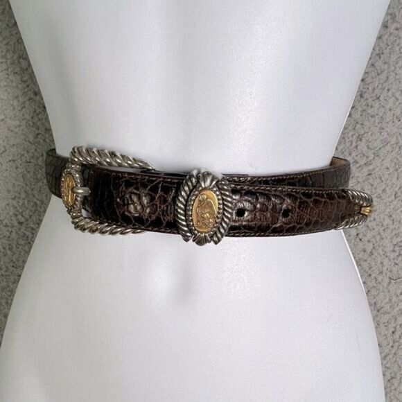 BRIGHTON AGE VINTAGE WOMENS LEATHER BELT SIZE S #37819 - Picture 1 of 8